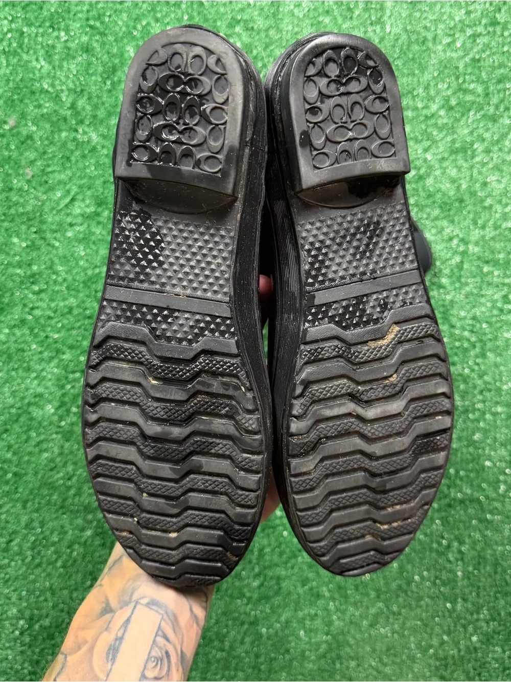 Coach Black Signature Rain Boots